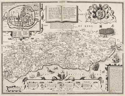 Lot 146 - Sussex. Norden (John & Speed John), Sussex described..., 1st edition, 1611