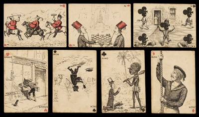 Lot 523 - Transformation playing cards. Queen Victoria's Jubilee, England: unknown maker, 1887