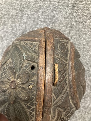 Lot 5 - Slavery. A carved coconut sailor's bugbear, 19th century