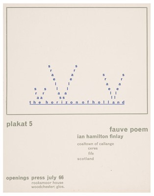 Lot 401 - Openings Press. Plakat, numbers 1-7, 9-10 (of 10), 1964-68