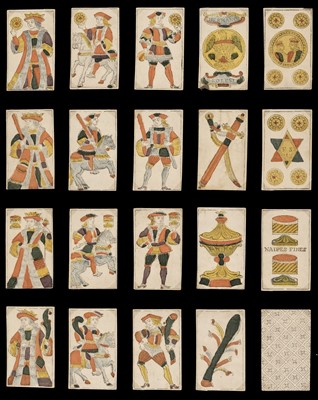 Lot 518 - Spanish playing cards. Money Bag pattern, [Italy, Genoa]?: Hermanos Solesi, circa 1740