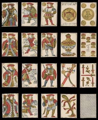 Lot 519 - Spanish playing cards. Spanish National pattern, Madrid: Real Fabrica de Madrid, 1787