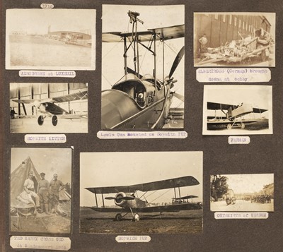 Lot 309 - Royal Naval Air Service. An album of over 200 photographs, 1914-18
