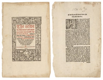 Lot 262 - Early Bible Leaves. A collection of assorted leaves from printed bibles, c. 1535 and later