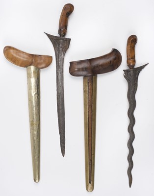 Lot 197 - Kris. Two Malayan daggers