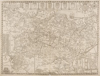 Lot 186 - Kent. Speed (John), Kent with her Cities and Earles Described Thereof [1676]