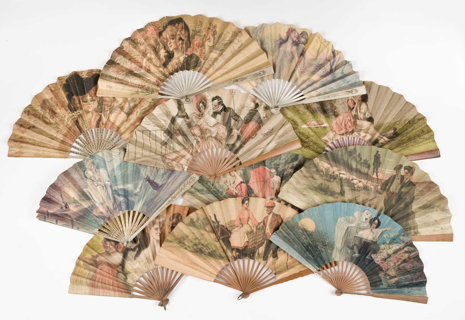 Lot 500 - Redon (Georges, 1869-1943). A group of advertising fans