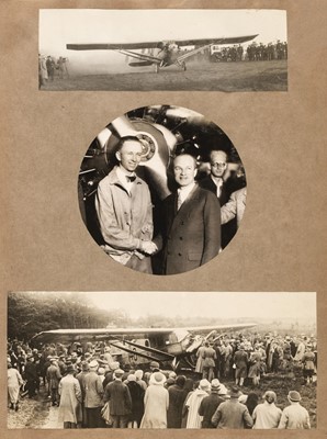 Lot 325 - American Aviation. A scrap album relating to American aviation events in 1927