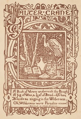 Lot 646 - Kelmscott Press. The Story of the Glittering Plain, by William Morris, London: Kelmscott Press, 1894 with Crane bookplate