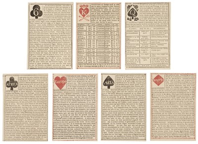 Lot 489 - English playing cards. A Systematical Compendium of Geography ..., Revd John Hunt, circa 1790