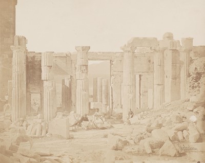 Lot 162 - Robertson (James, 1813-1888). Entrance of the Propylae on the Acropolis, Athens, salted paper print