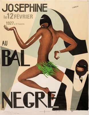 Lot 262 - Josephine Baker au Bal Negre. A later reissue of the original 1927 poster by Caron