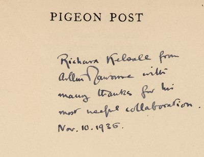 Lot 692 - Ransome (Arthur). Pigeon Post, 1st edition, 1936
