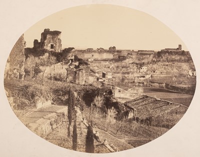 Lot 161 - Robert Macpherson (Robert, 1814-1872). Palace of the Caesars, c. 1855, oval albumen print