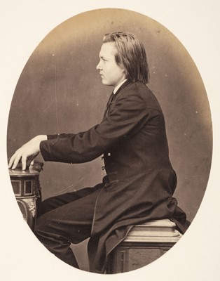 Lot 123 - Bingham (Robert Jefferson, 1824-1870, attributed to). A young man practising piano, albumen print