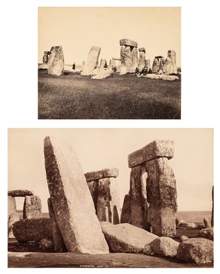 Lot 171 - Stonehenge. Three views of Stonehenge, c. 1860/1880, albumen prints