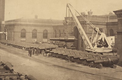 Lot 164 - Royal Gun Factories. Heavy Ordnance in the Royal Gun factories, 1874, albumen print