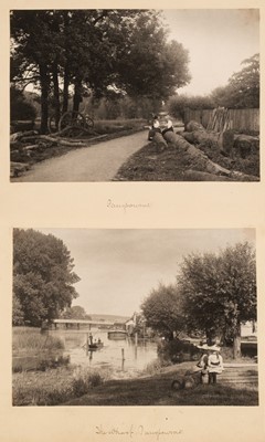 Lot 166 - Rural scenes and flower studies. An album containing 21 platinum prints, c. 1890-1900
