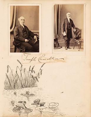 Lot 177 - Two early albums of portrait and topographical albumen prints, 1865-70