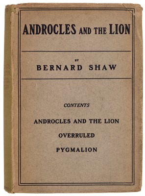 Lot 781 - Shaw (George Bernard). Androcles and the Lion..., 1st edition, 1916