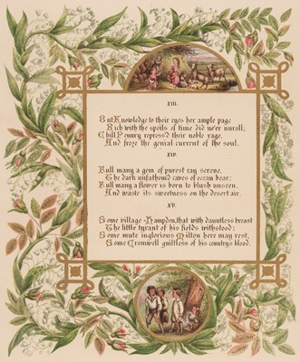 Lot 327 - Willoughby (Lady Maria, illustrator). Gray's Elegy, 1866..., and others