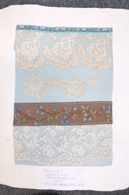 Lot 482 - Textile Samples. A large album of various 16th-19th century samples & 17th c. chalice veil