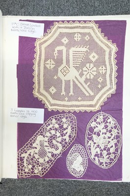 Lot 482 - Textile Samples. A large album of various 16th-19th century samples & 17th c. chalice veil