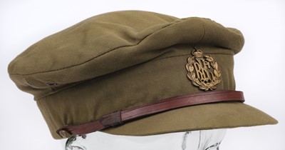Lot 472 - Royal Flying Corps. A WWI Royal Flying Corps Officer's stiff 'floppy style' service dress cap