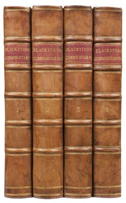 Lot 367 - Blackstone (William). Commentaries on the Laws of England, 4 volumes, 4th edition, 1770