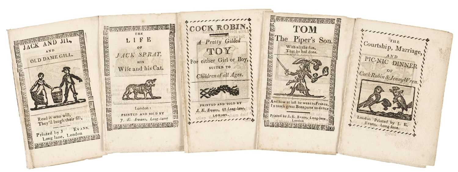Lot 441 - Chapbooks - (Evans, John Edward, publisher). Five Chapbooks, circa 1825