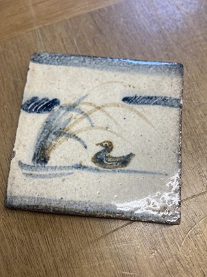 Lot 537 - Leach (Bernard, 1887-1979). A stoneware tile for Leach Pottery, circa 1930