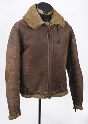 Lot 424 - Flying Jacket. A WWII Irvin pattern brown leather flying jacket