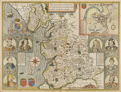 Lot 191 - Lancashire. Speed (John), The Countie Pallatine Of Lancaster Described..., Roger Rea [1662]