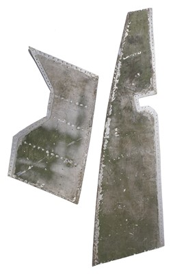 Lot 488 - Supermarine Spitfire. Two Mk 16 Spitfire aileron skins from TD248
