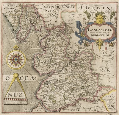 Lot 190 - Lancashire. Saxton (Christopher & Hole G.), Lancastriae..., [1607 - 10]