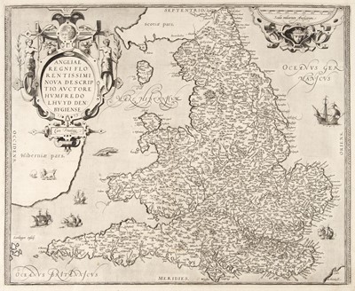 Lot 169 - England & Wales. Ortelius (Abraham & Lhuyd Humphrey), Angliae Regni..., [1573 - 1601]