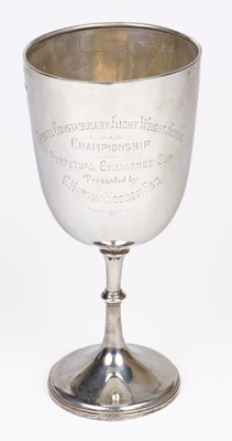 Lot 77 - Boxing Trophy. A George V silver trophy cup by Josiah Williams & Co [?], London, 1921