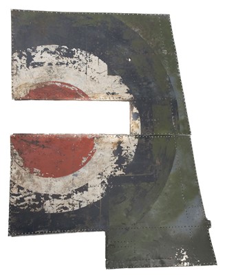 Lot 489 - Supermarine Spitfire. Two sections of airframe skins from a Spitfire