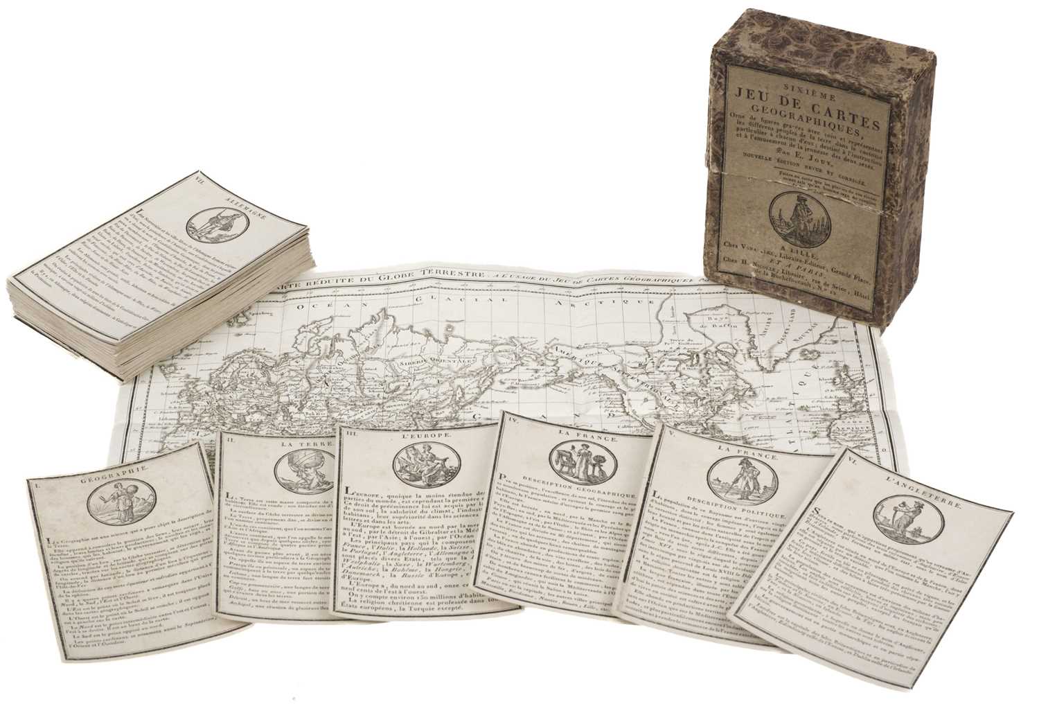 Lot 482 - French Card Game. Sixième Jeu de Cartes Geographiques, (Victor-Joseph Etienne de Jouy), circa 1806