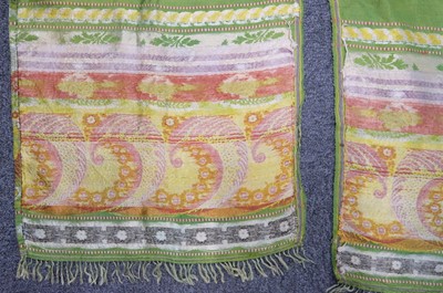 Lot 473 - Shawl. A Spitalfields silk stole, circa 1810-20, & 2 others