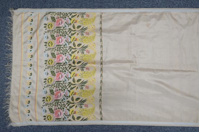 Lot 473 - Shawl. A Spitalfields silk stole, circa 1810-20, & 2 others