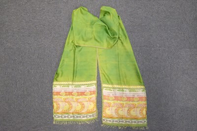 Lot 473 - Shawl. A Spitalfields silk stole, circa 1810-20, & 2 others