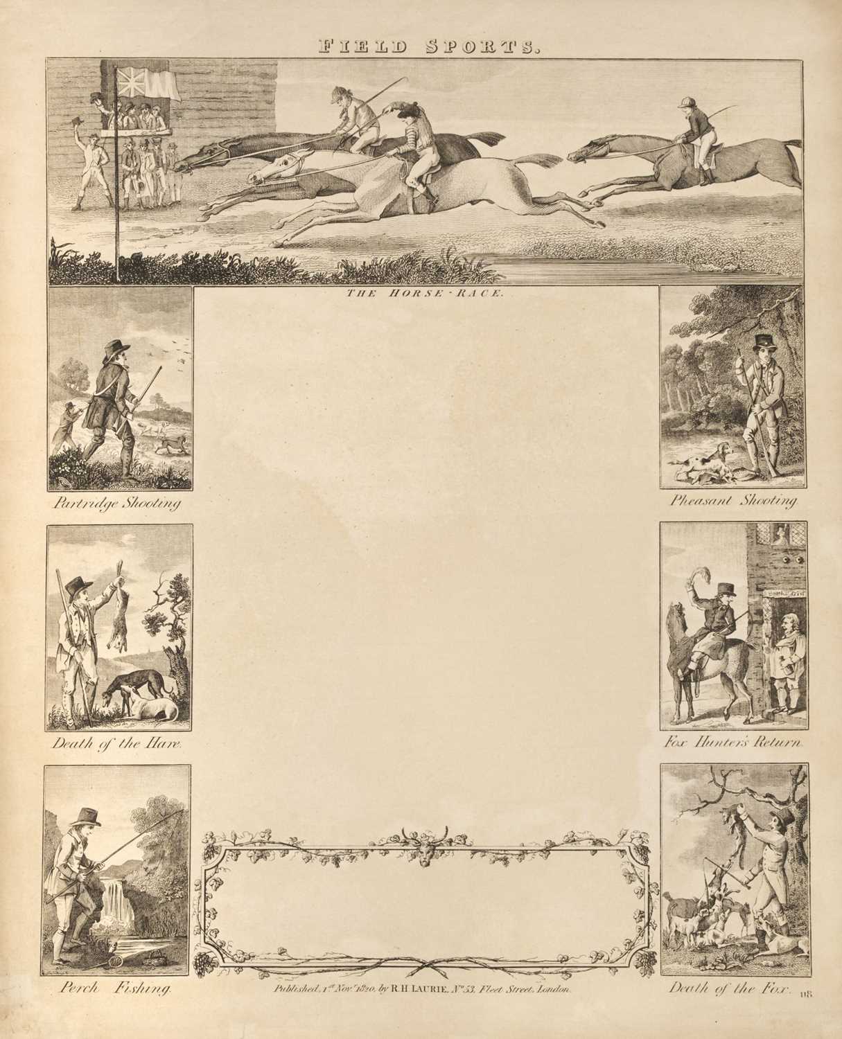 Lot 438 - Juvenile writing sheets. Two engraved sheets, 1820-1821, each on watermarked laid paper