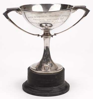 Lot 81 - Trophy Cup. A George VI silver twin-handled trophy by William Neale, Birmingham, 1936