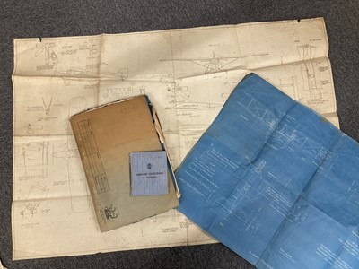 Lot 345 - Civil Aviation. An archive of aircraft plans, technical data sheets, circa 1930s