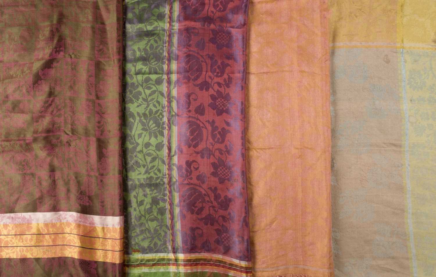 Lot 471 - Shawl. A Spitalfields changeable silk shawl, circa 1820-30, & 3 others similar
