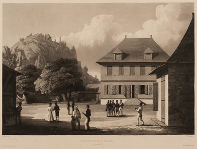 Lot 90 - Seychelles. Habitation a Mahé, (Seychelles), engraved by Himely after Pâris, c. 1835
