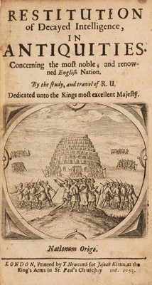 Lot 326 - Rowlands (Richard). Restitution of Decayed Intelligence in Antiquities, 1653