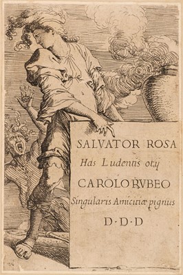 Lot 355 - Rosa (Salvator). Rosa Salvator has ludentis otij carolo rubeo..., 1690