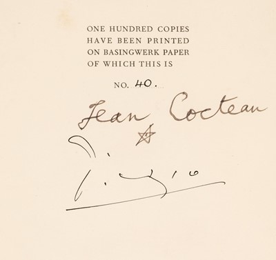 Lot 722 - Cocteau (Jean and Pablo Picasso). Orphee, limited edition, OUP, 1933